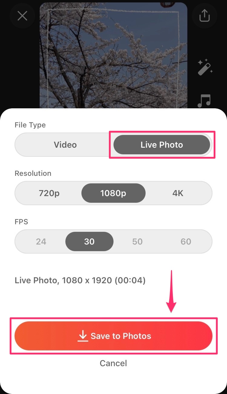 comment mettre des photos en live